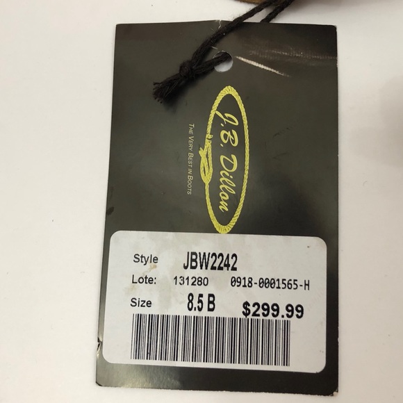 NEW JB Dillon Tan Suede Fringe Cowboy Booties - Picture 6 of 8